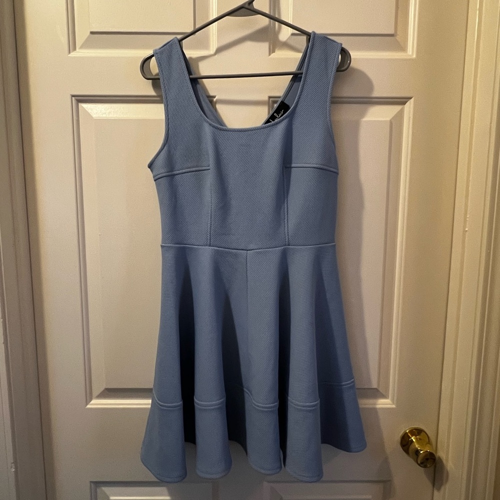 Lulu's Light Blue Sleeveless Mini Dress